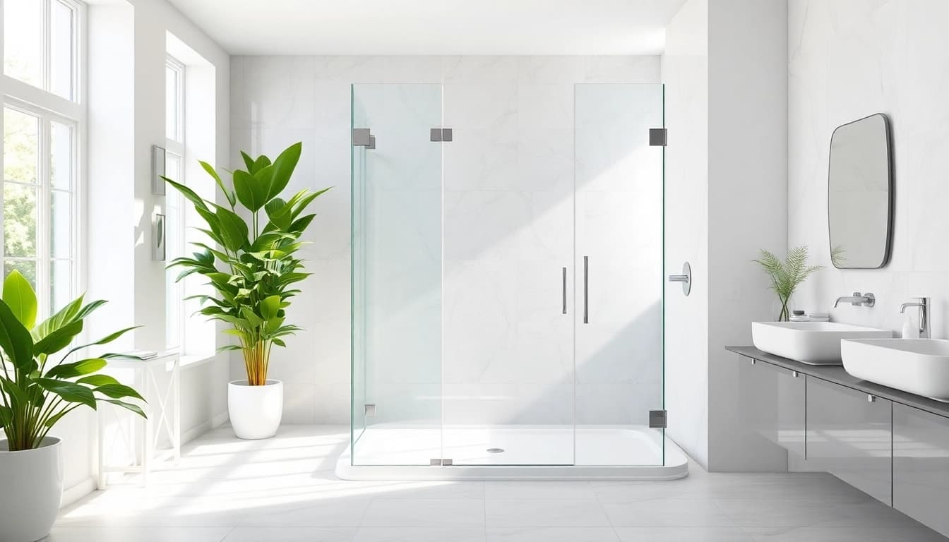 Genießen Sie die sonni Duschkabine 80x80 in einem modernen und luxuriösen Badezimmer.