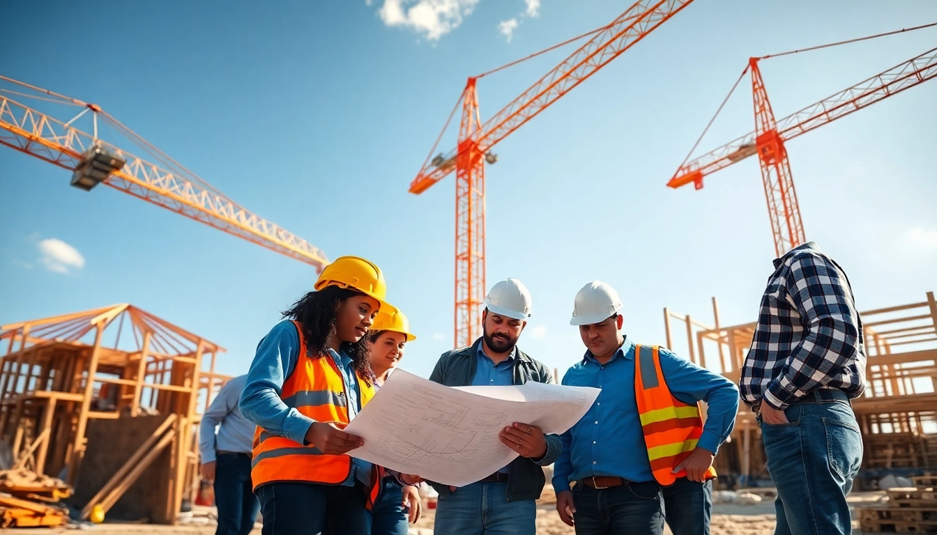 Construction site showcasing diverse workers as an illustration of Texas construction news.
