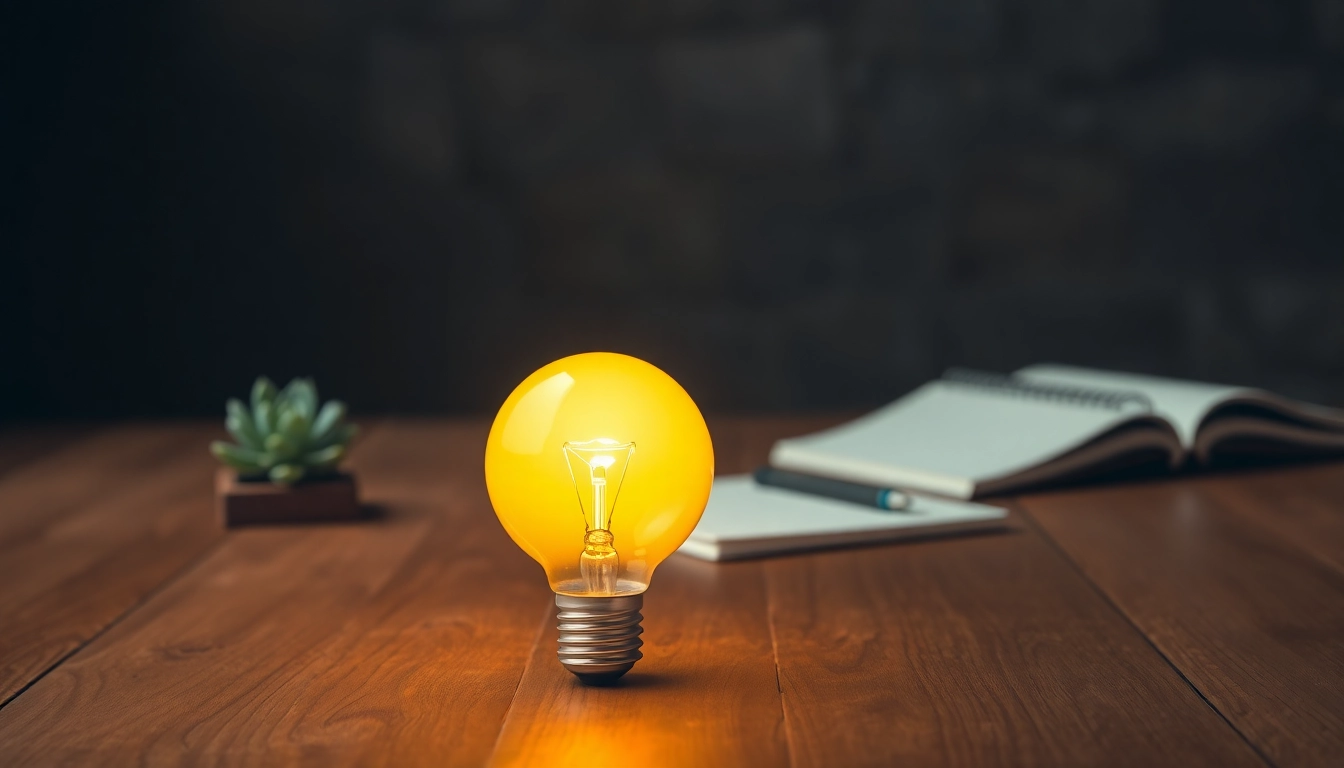 A19 bulb illuminating a rustic tabletop with a warm glow, explaining what is an a19 bulb.