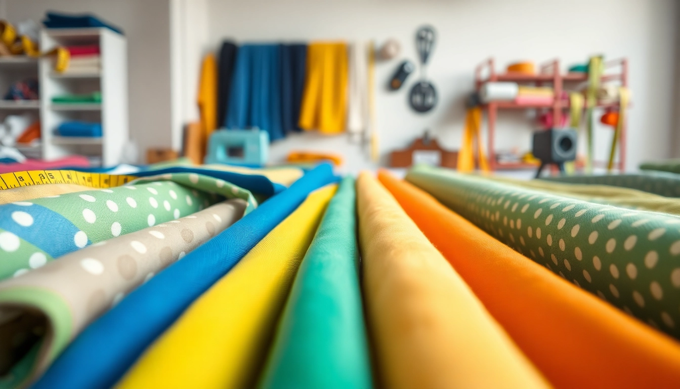 Bekijk katoen stof voor kleding met kleurrijke patronen en texturen.