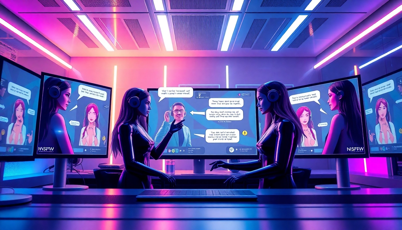 Engaging NSFW character AI interaction in a modern digital workspace.