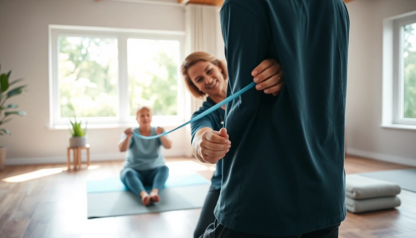 Effective rehabilitation techniques at Health in Motion Rehabilitation, showcasing a therapist guiding a patient.
