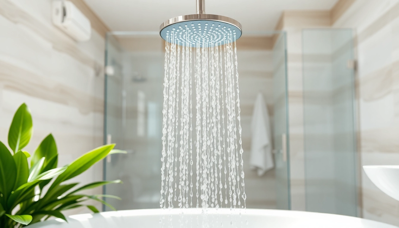 Experience elegant showers Australia with a modern bathroom featuring luxurious fixtures and serene ambiance.