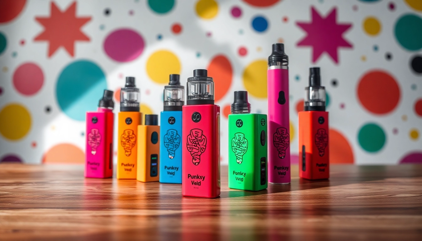 Try Funky Republic disposable vapes showcasing colorful designs and vibrant flavors.