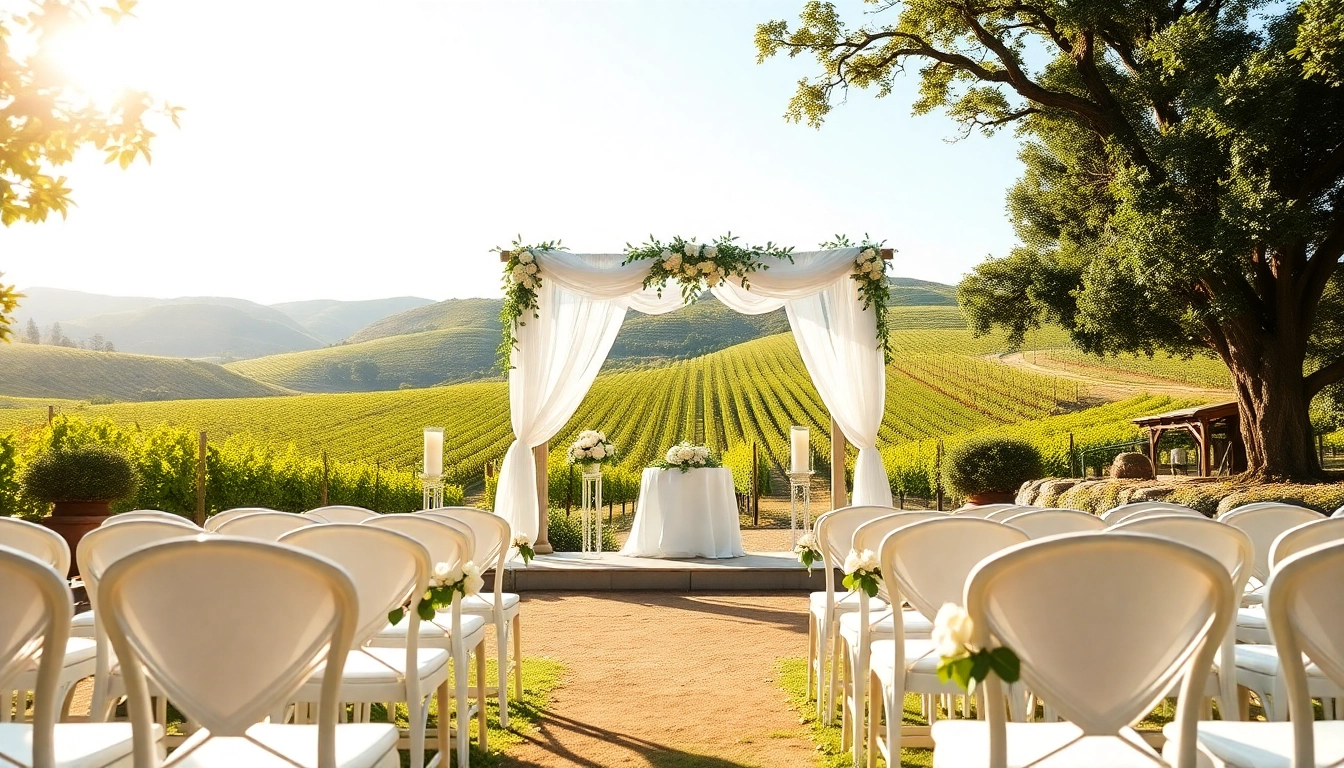 Stunning wedding venues northern California with picturesque vineyards and elegant decorations.