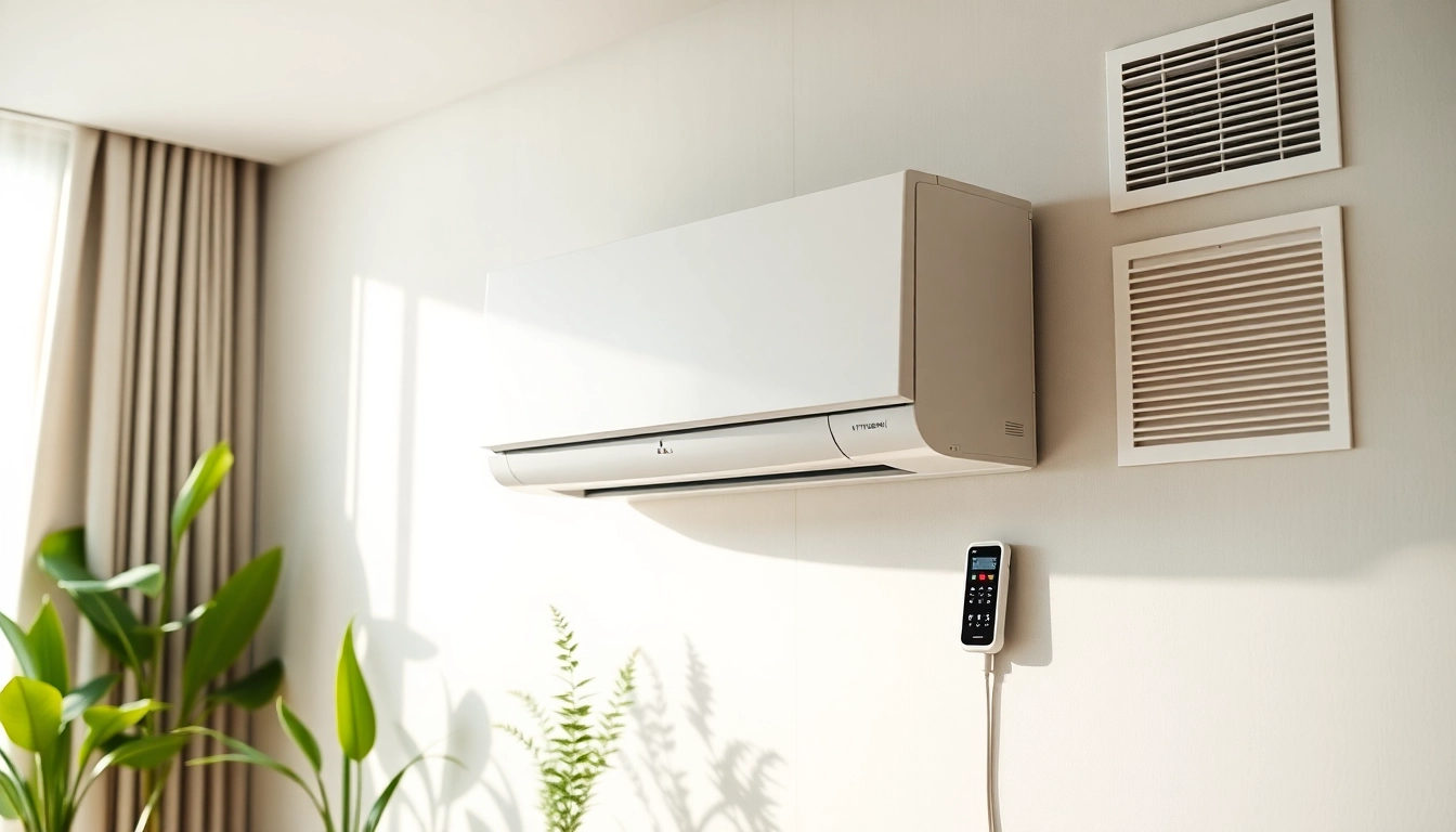 Install a mitsubishi mini split ac unit in a contemporary home with modern decor and natural light.