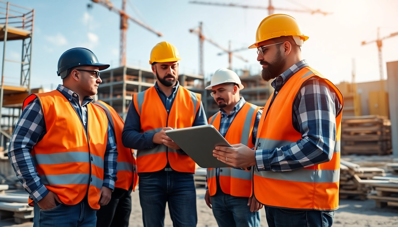Implementing construction site safety during a crucial onsite meeting.