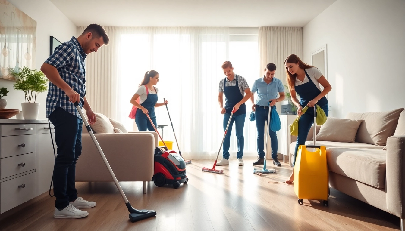 Cleaning services near me by a professional team in a bright residential space, showcasing effective cleaning.