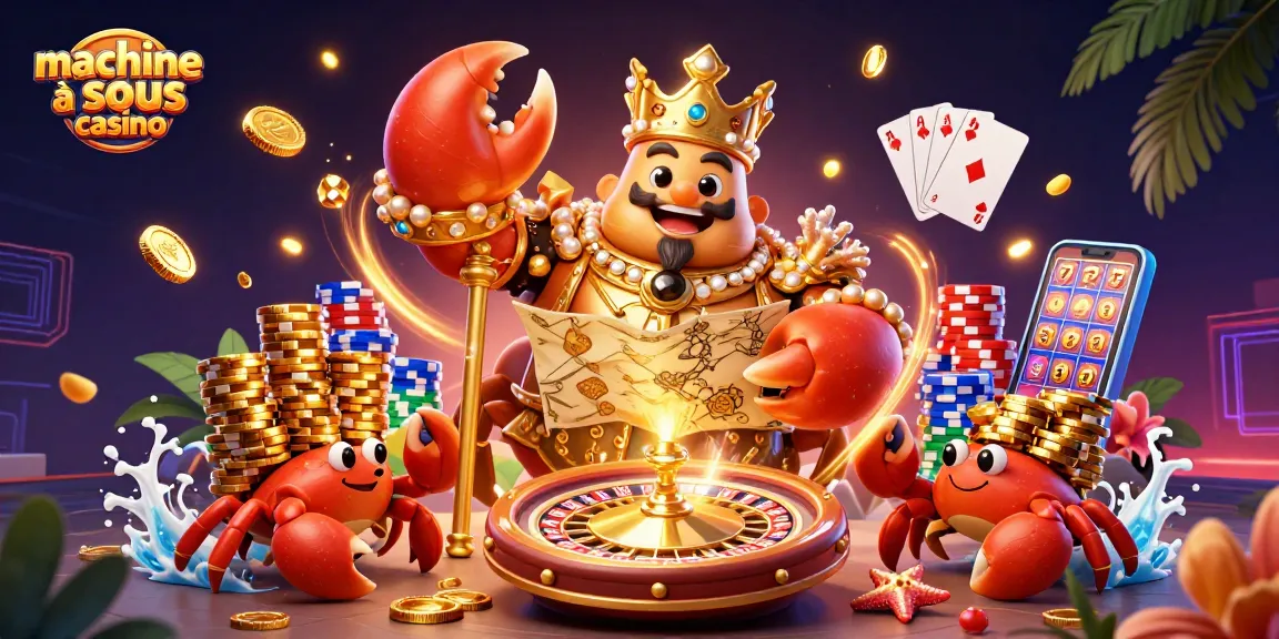 Jouez aux machines à sous casino avec des personnages colorés dans un décor festif rempli de gains.