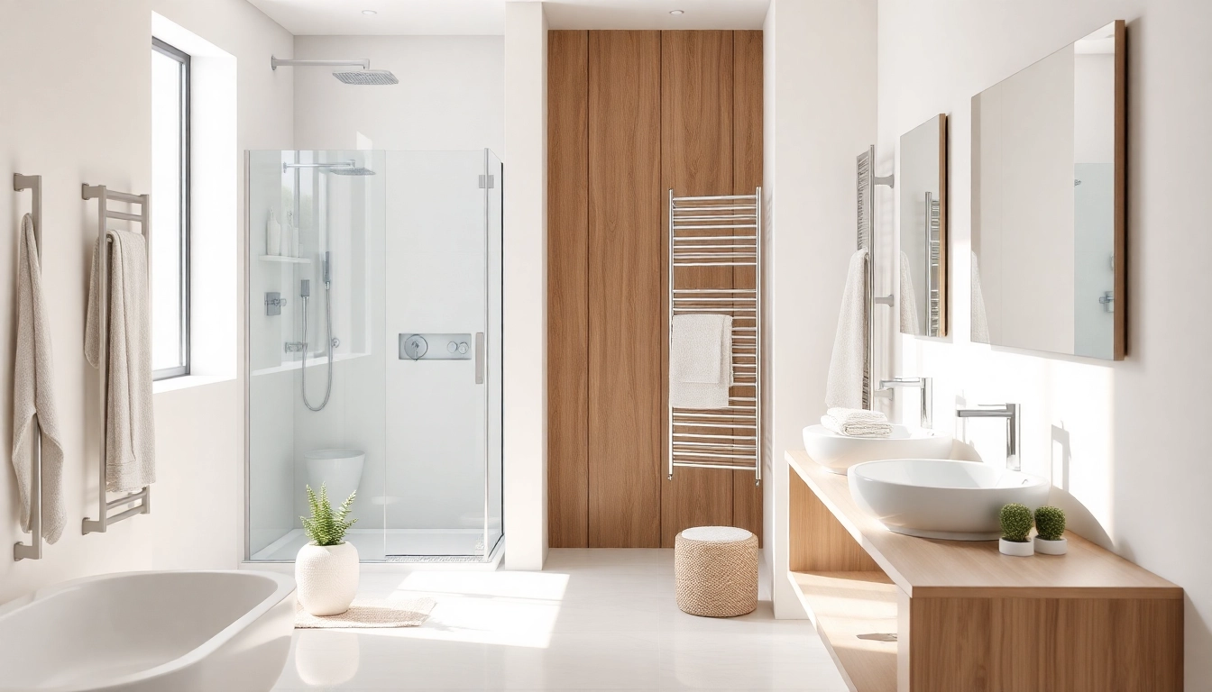 sonni sanitär Badezimmerprodukte mit stilvollen Duschen und eleganten Waschbecken inszeniert