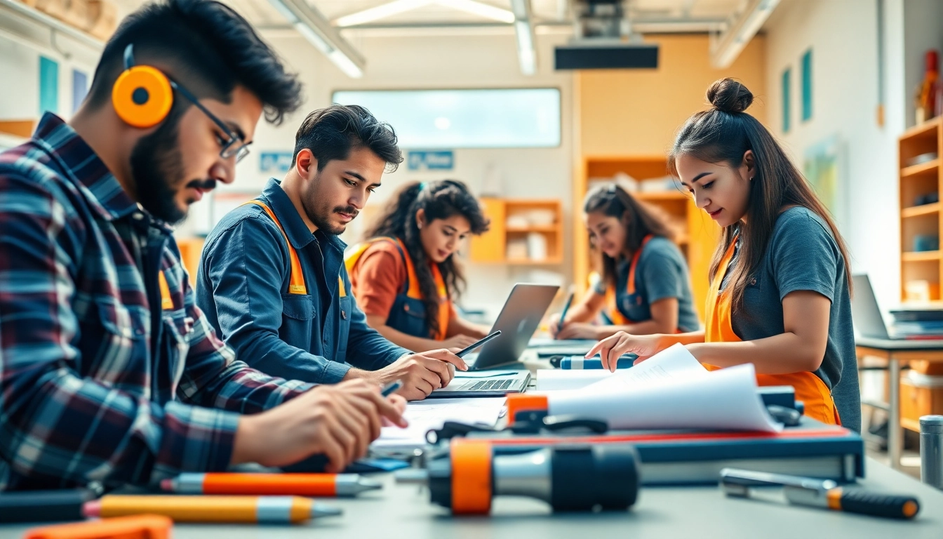 Students learning hands-on skills at trade schools oahu, highlighting diversity and innovation.