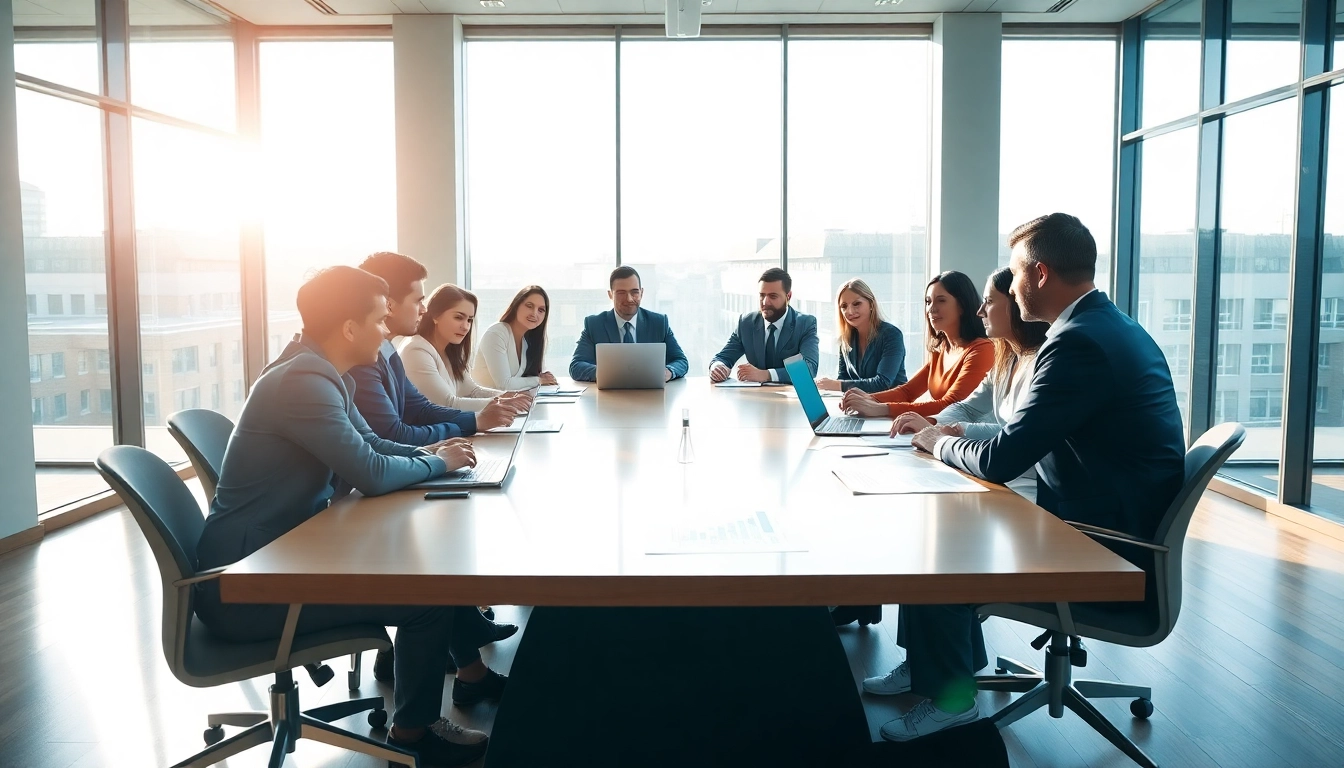 Discussing Federal and State contracts in a professional, modern meeting environment.