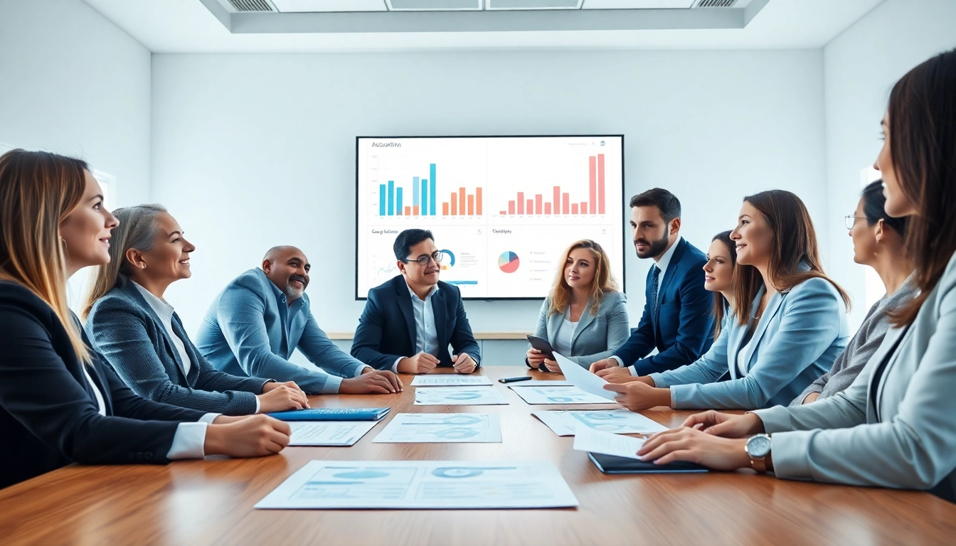 Professionals strategizing Acquisition Planning in a contemporary office setting.