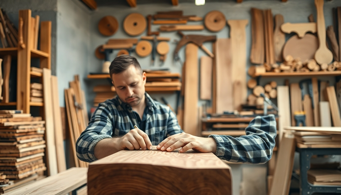 Engaged carpenter showcasing craftsmanship in workshop through a Carpentry Apprenticeship Near Me.