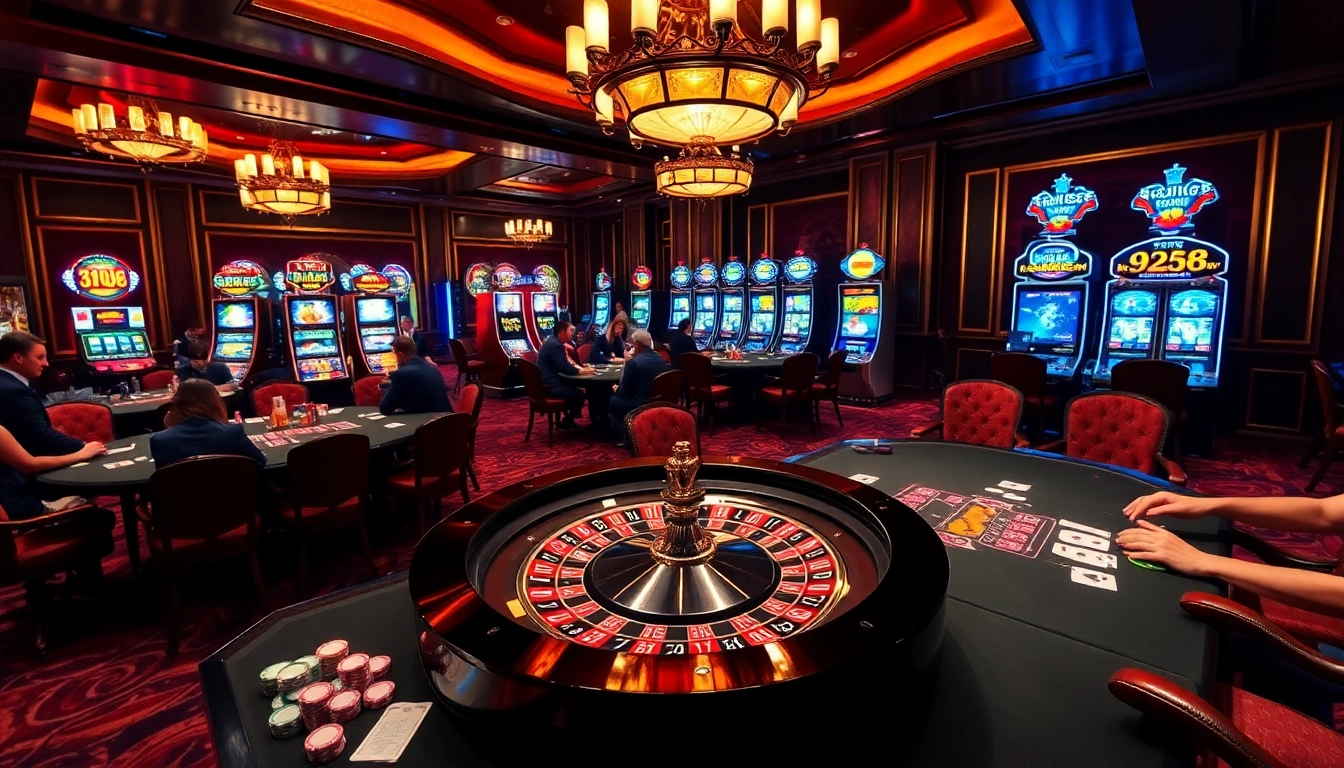 Players enjoying high-stakes poker at a luxury casino table, showcasing the excitement of https://rr88.gratis/ gaming.
