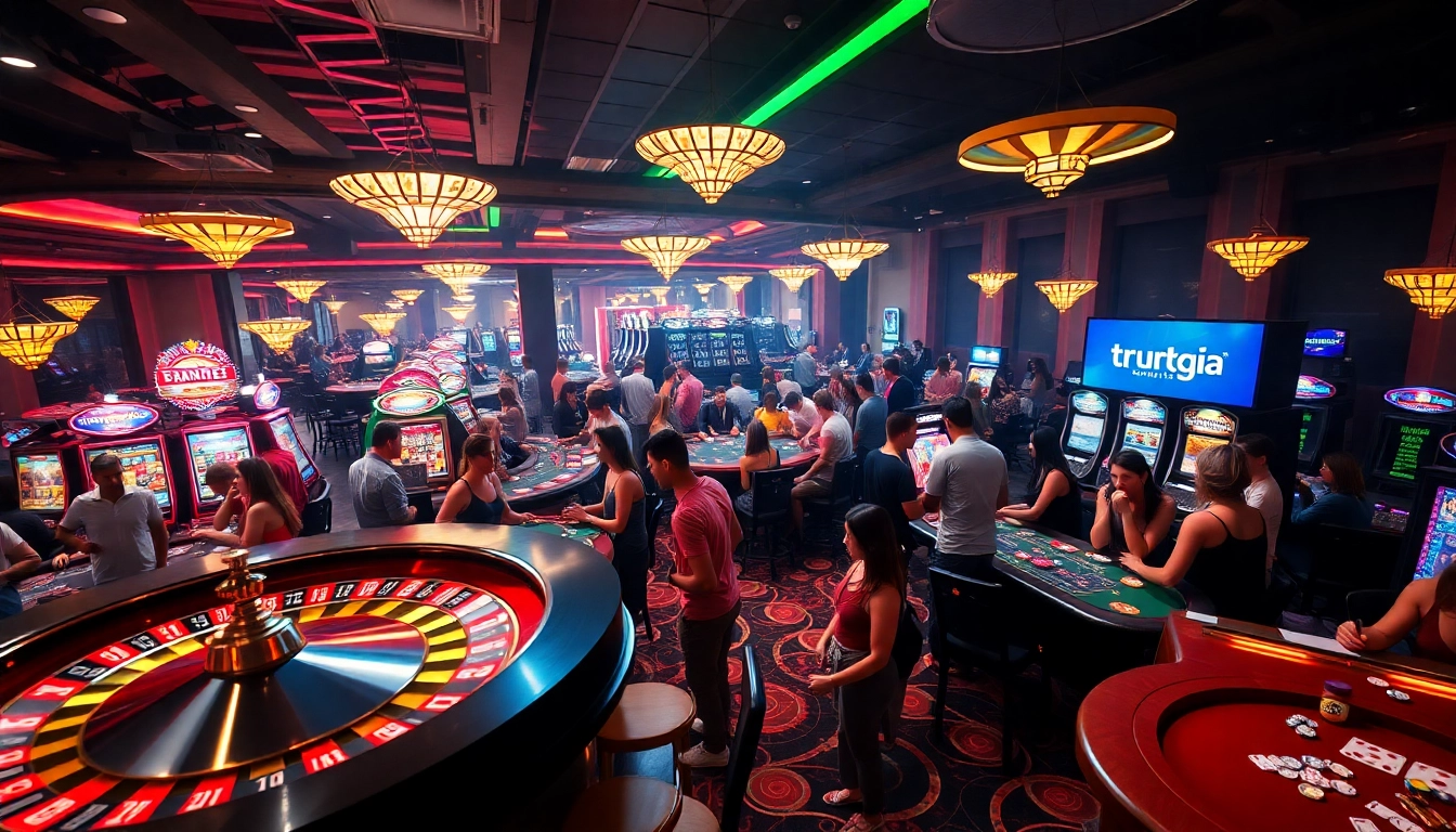 Experience the thrill of https://tructiepbongda.eu.com/ as players engage in exciting roulette games at a vibrant casino.