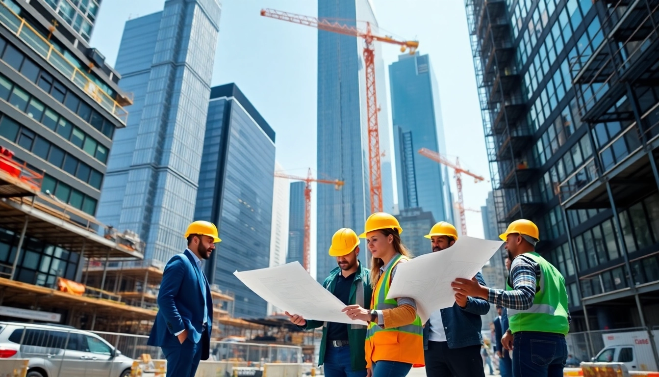 Manhattan General Contractor overseeing a team at a busy construction site in Manhattan.