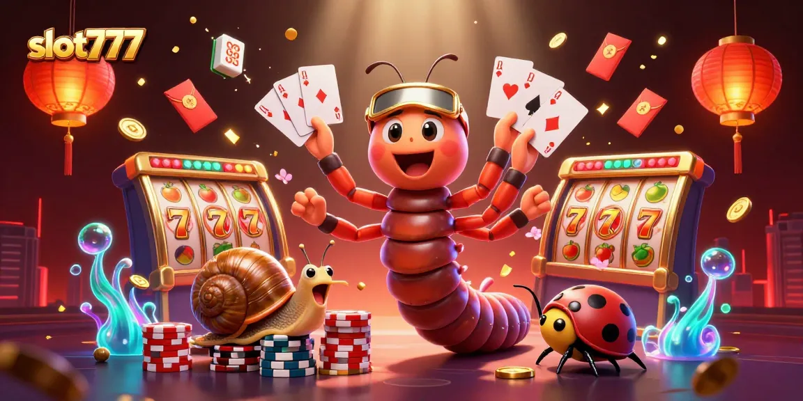 Slot777 memikat pemain dengan dealer kartun dan elemen permainan slot yang megah.