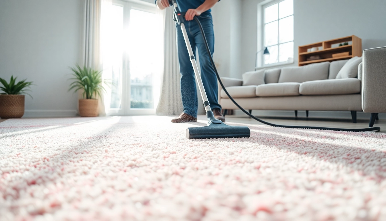 Efficient carpet cleaning roseville ca service revitalizing a plush area rug in a bright living room.