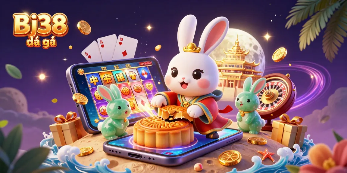 Experience Bj38 đá gà with animated characters and vibrant casino elements in a fantastical setting.