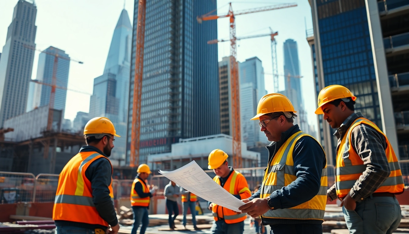 Meet an expert New York General Contractor on a busy construction site, showcasing quality craftsmanship.