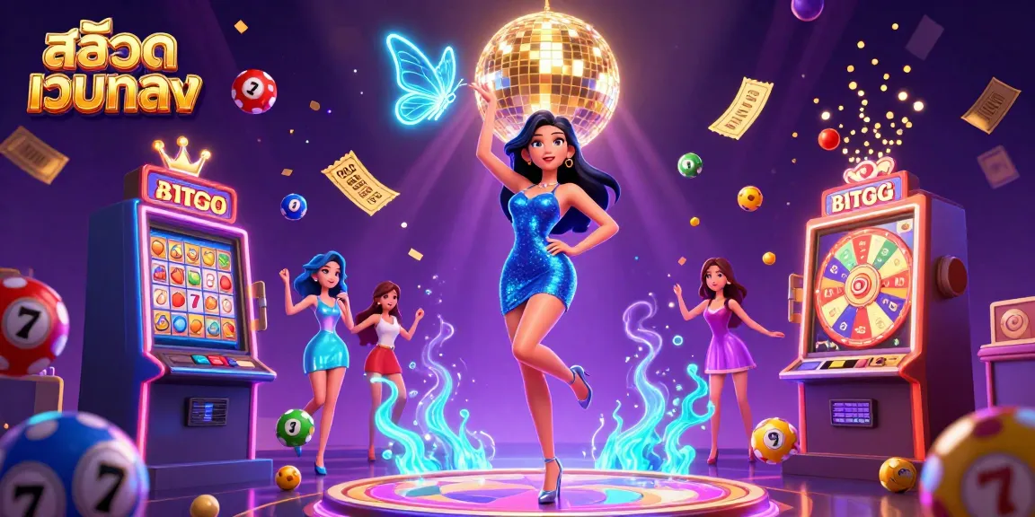Engage in thrilling gameplay with สล็อตเว็บตรง, featuring vibrant slot machine elements and a dazzling casino atmosphere.