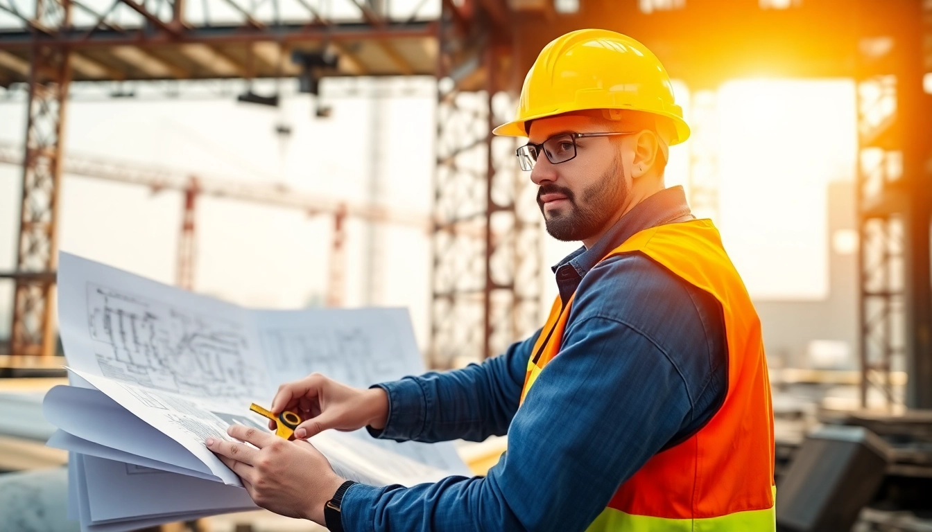 Construction apprenticeship training with a focused apprentice at a live building site.