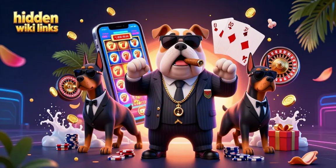 Spin vibrant hidden wiki links and win big with a casino-themed illustration featuring jackpot slots.