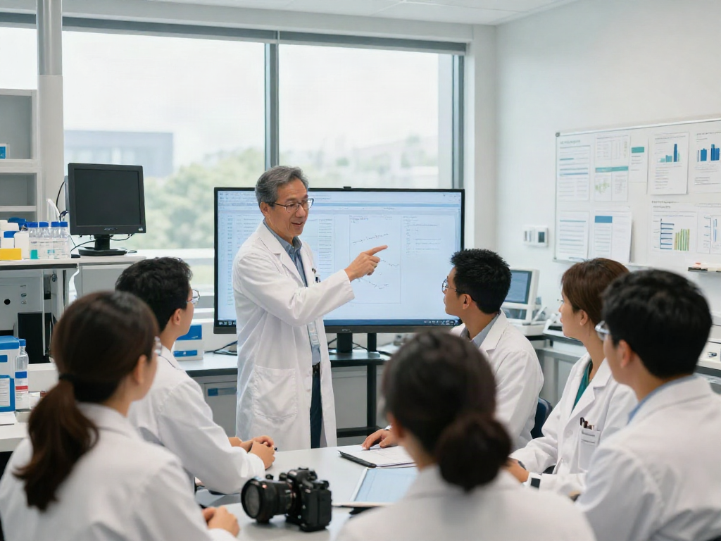 Semaglutide research Orange County team analyzing clinical trial data in a modern facility
