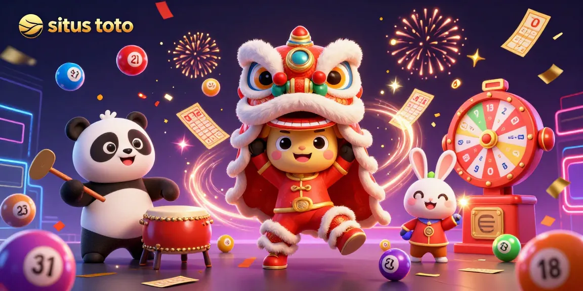 Engaging situs toto illustration showcasing vibrant lottery elements and festive characters in a celebratory setting.
