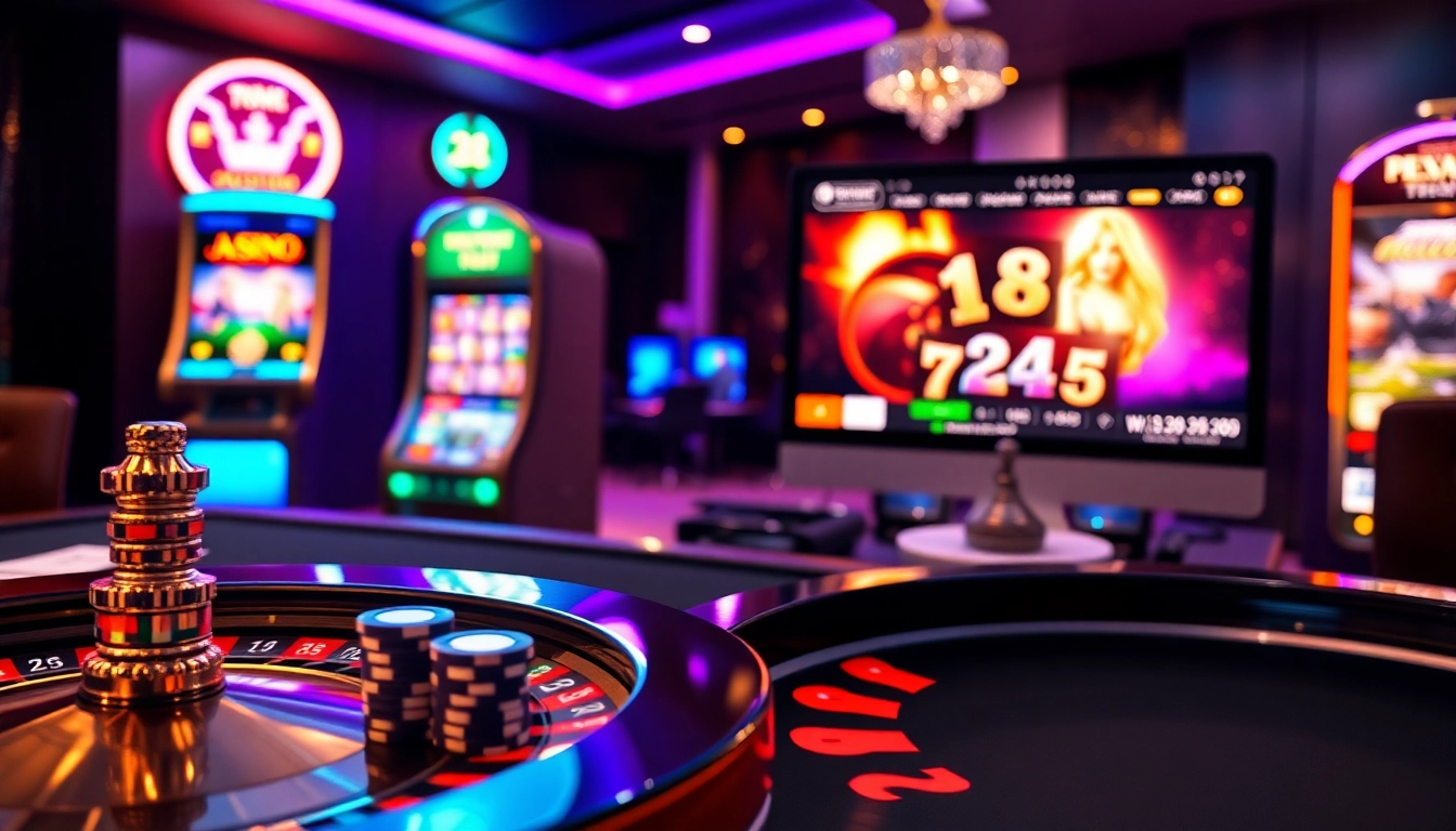 Experience high-stakes gaming at https://xx88.today/ with an elegant poker table and roulette wheel.
