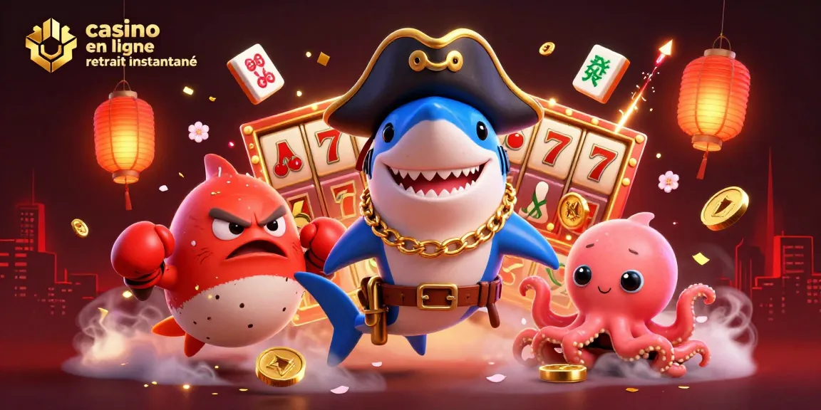 Jeu avec casino en ligne retrait instantané, le bébé pieuvre heureux attire la chance avec des pièces d'or.