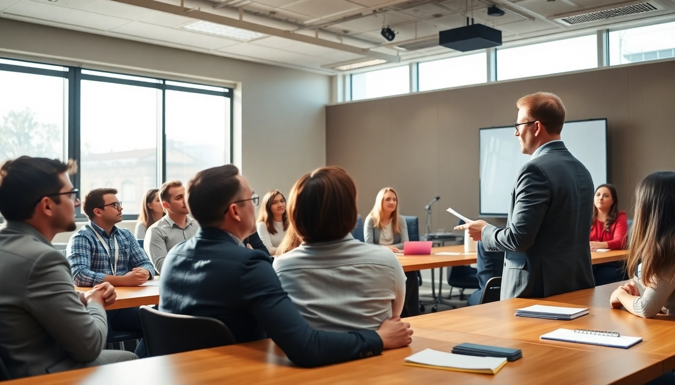 Engaging public speaking training session demonstrating effective techniques and participant involvement.