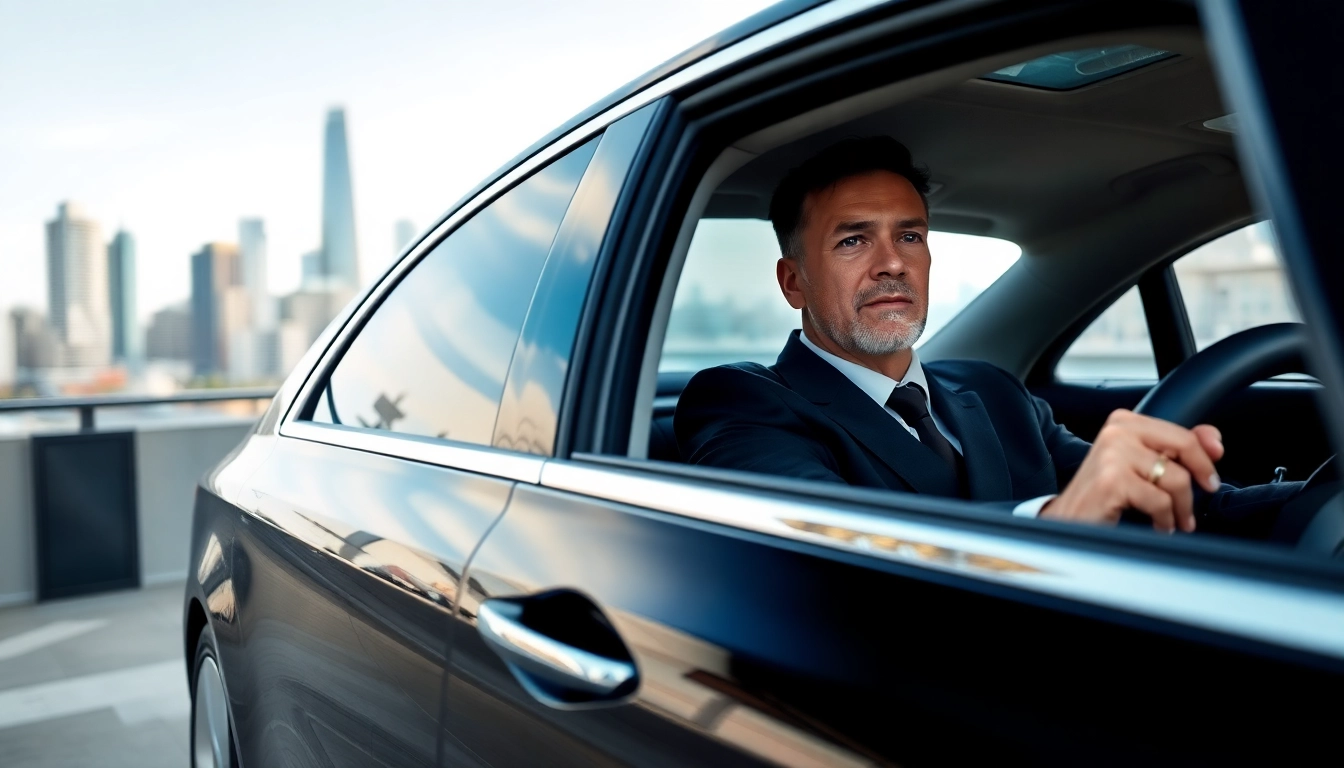 Efficient Chauffeur Hire Nottingham service with a professional driver in a sleek black sedan.