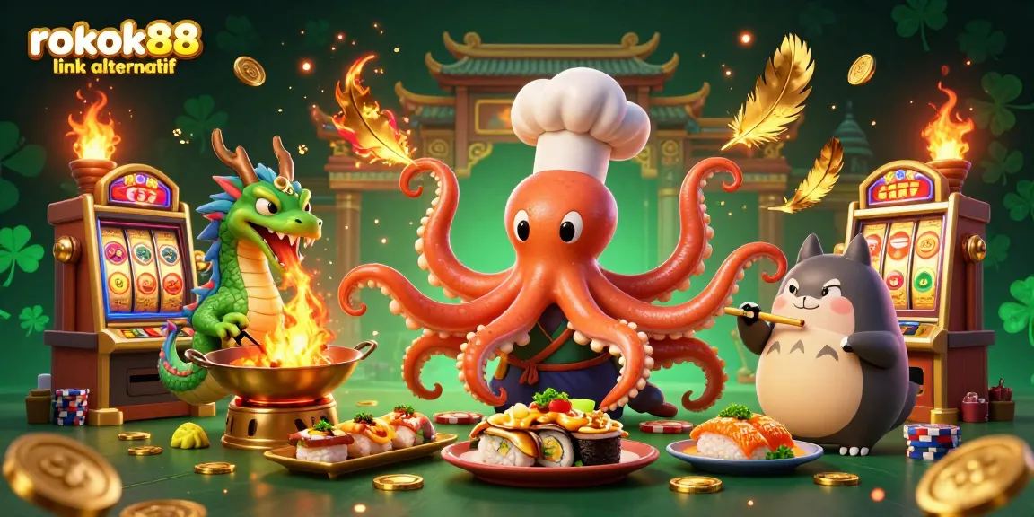 Experience the thrill of rokok88 link alternatif at a vibrant casino, featuring cartoon characters and dynamic gameplay.
