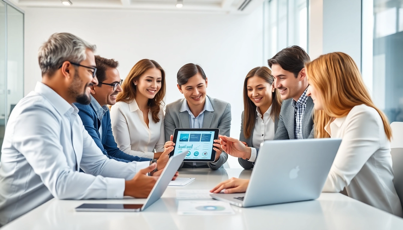 Team collaboration discussing enterprise assistant benefits in a modern office setup.
