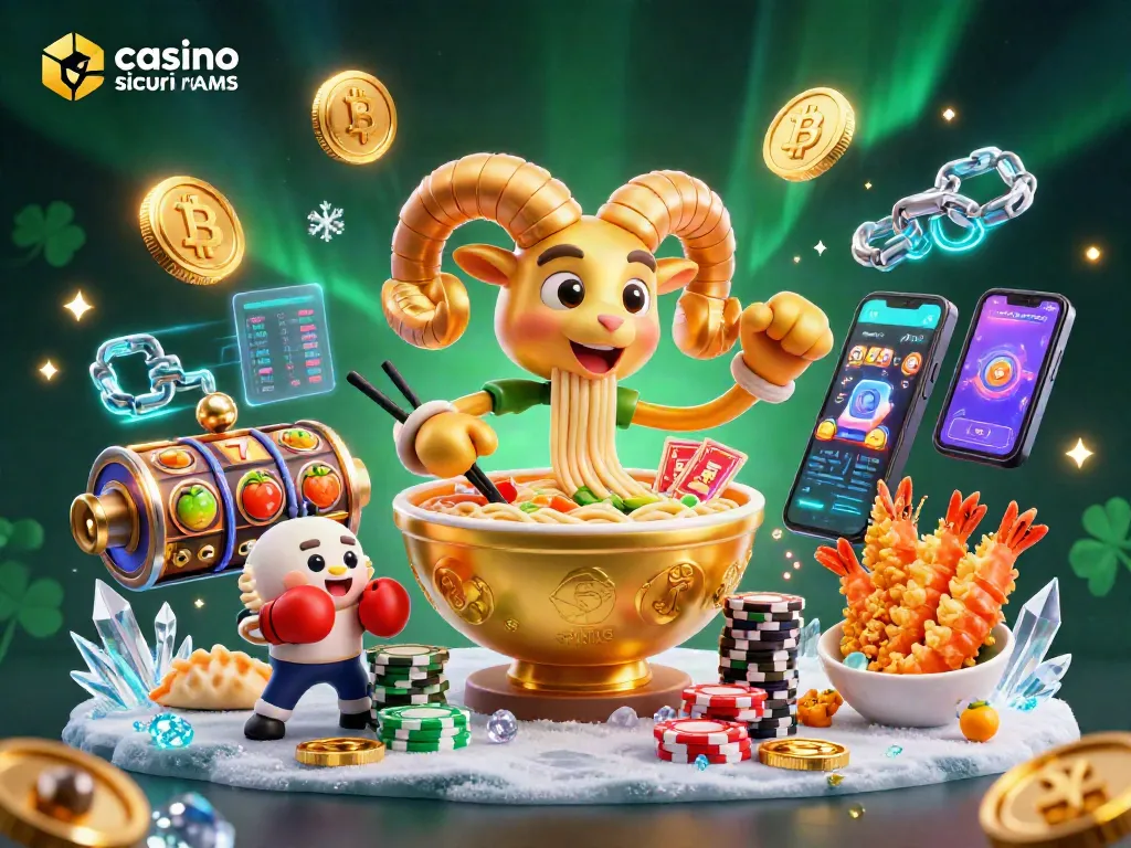 Giocare nei casino sicuri non AAMS: divertimento con monete di Bitcoin e Ethereum in un'illustrazione vivace.