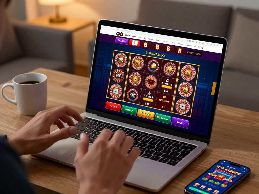Experience casino senza registrazione with exciting gameplay displayed on a laptop, enhancing home entertainment.