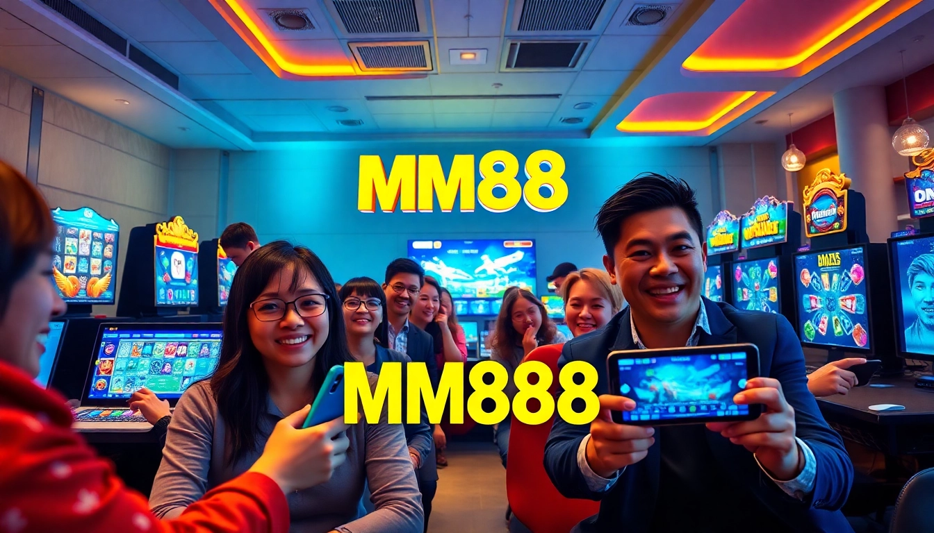 Experience thrilling online gaming at https://mm88.agency/ with diverse players enjoying exciting games in a vibrant atmosphere.
