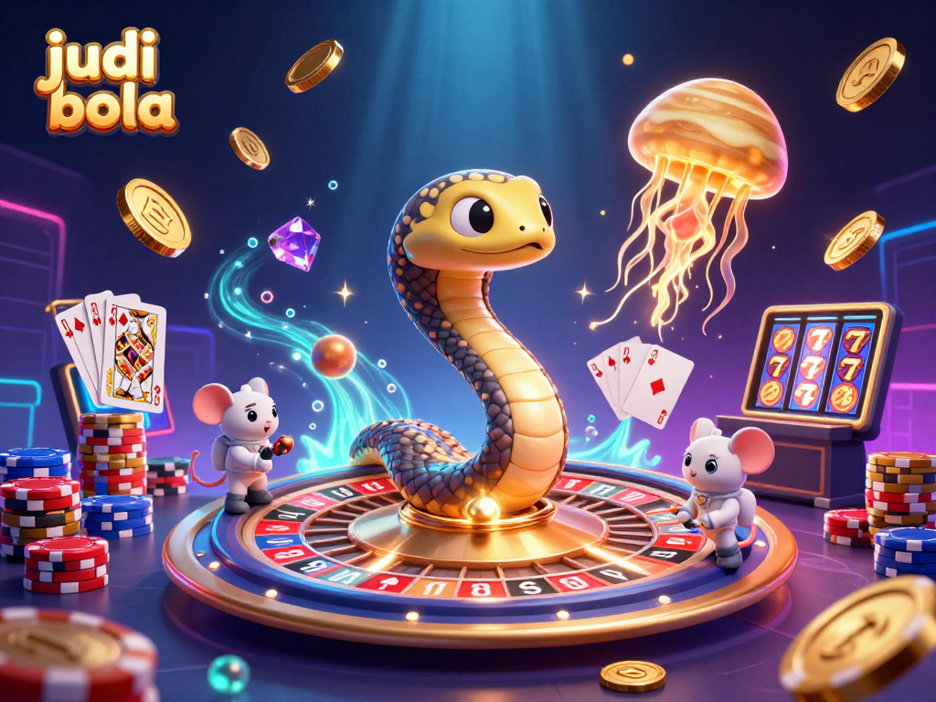 Place your bets on judi bola with animated players enjoying interactive sports betting action!