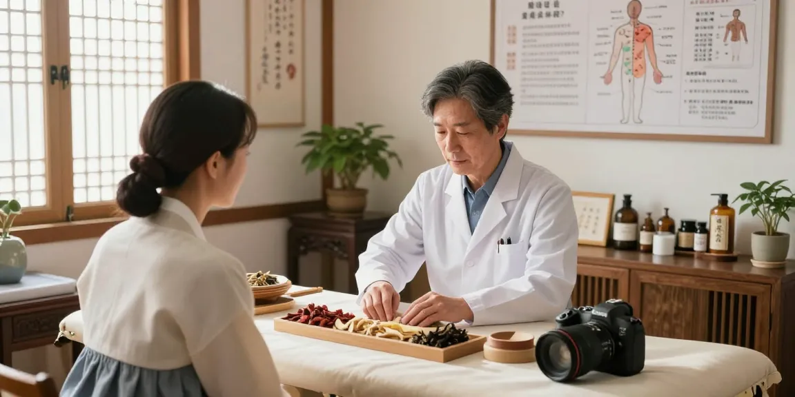 Compassionate practitioner at 수원한의원 offering traditional care in a serene clinic setting.