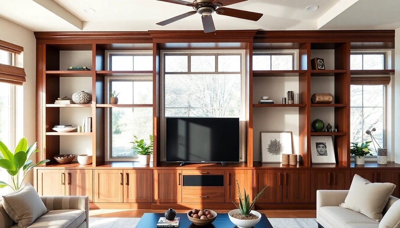 Built-in shelving contractor Westchester showcasing custom woodwork in a beautifully designed home.