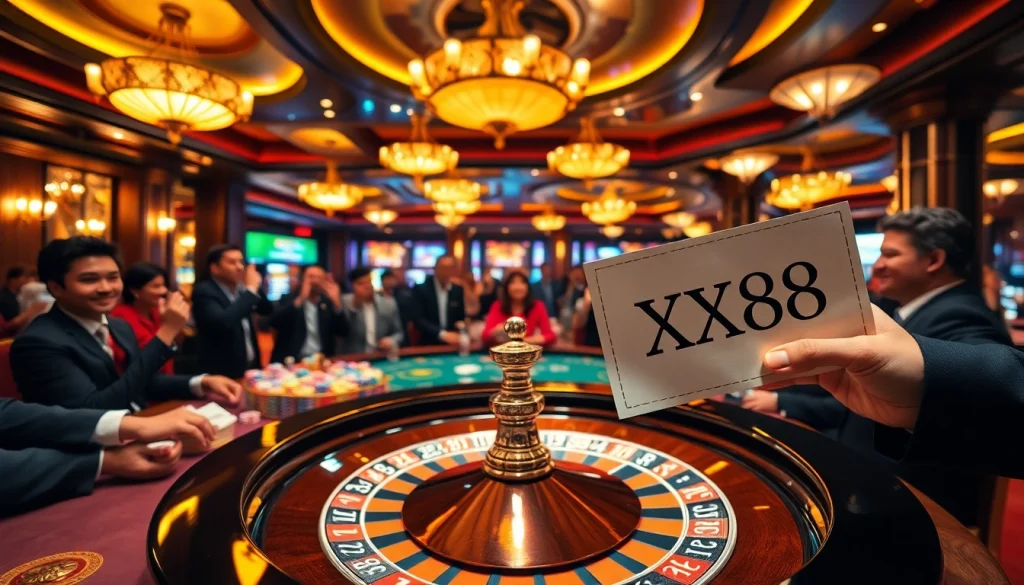 Experience excitement at XX88 with high-stakes poker action and vibrant casino atmosphere.