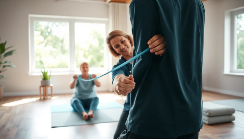 Effective rehabilitation techniques at Health in Motion Rehabilitation, showcasing a therapist guiding a patient.