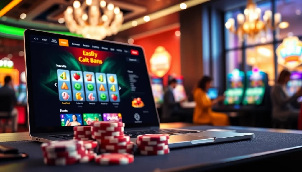 Permainan bandar bola slot yang menarik dengan antarmuka modern dan peserta yang terlibat.