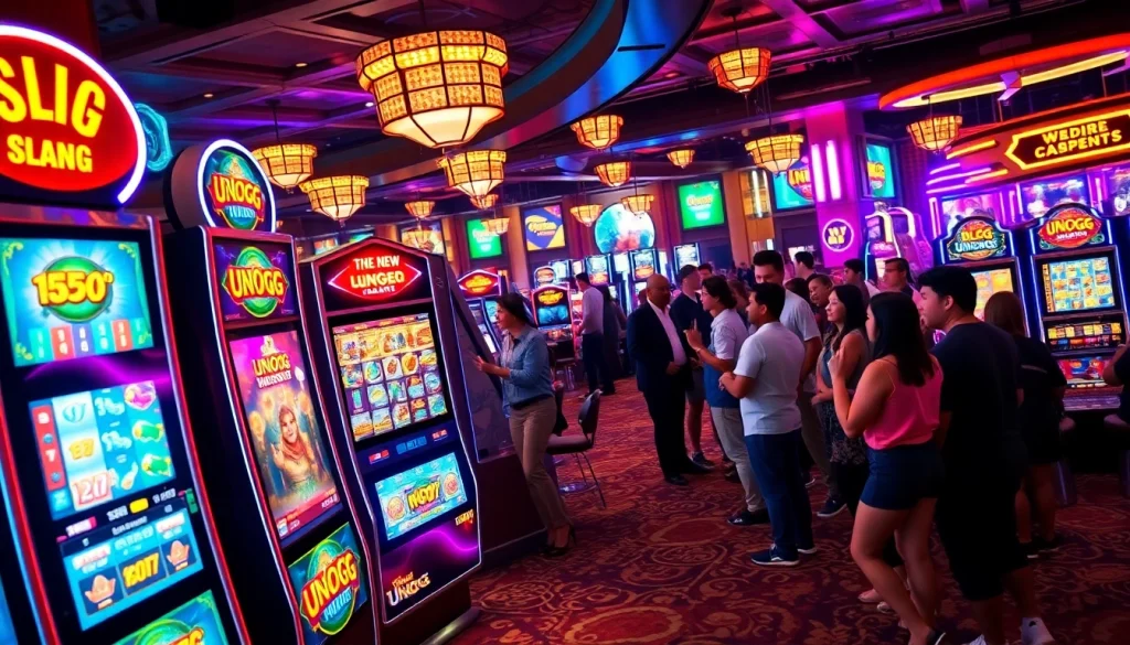 Mainkan Unogg slot game dengan suasana kasino yang energik dan seru.