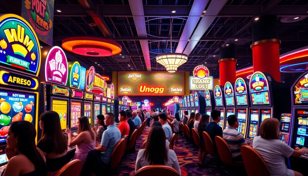 Menangkan besar dengan Unogg slot game yang penuh warna dan suasana pesta di kasino.