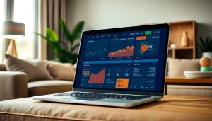 View of best sports betting sites in India interface on a laptop showcasing betting odds and sports icons.