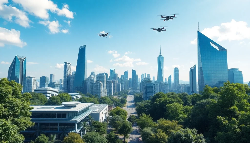 Experience the future of urban life at https://mohamedmmblog.tech with a vibrant smart city landscape.