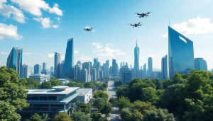 Experience the future of urban life at https://mohamedmmblog.tech with a vibrant smart city landscape.